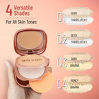 Swiss Beauty Matte & Set Duo Lightweight Compact Powder - 03 Sand and Banana | Grocsy