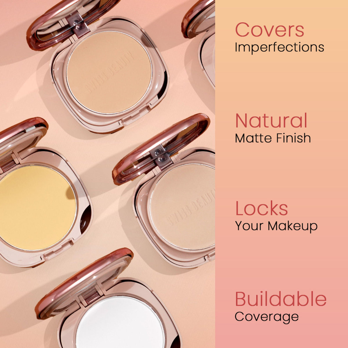 Swiss Beauty Matte & Set Duo Lightweight Compact Powder - 04 Honey and Banana | Grocsy