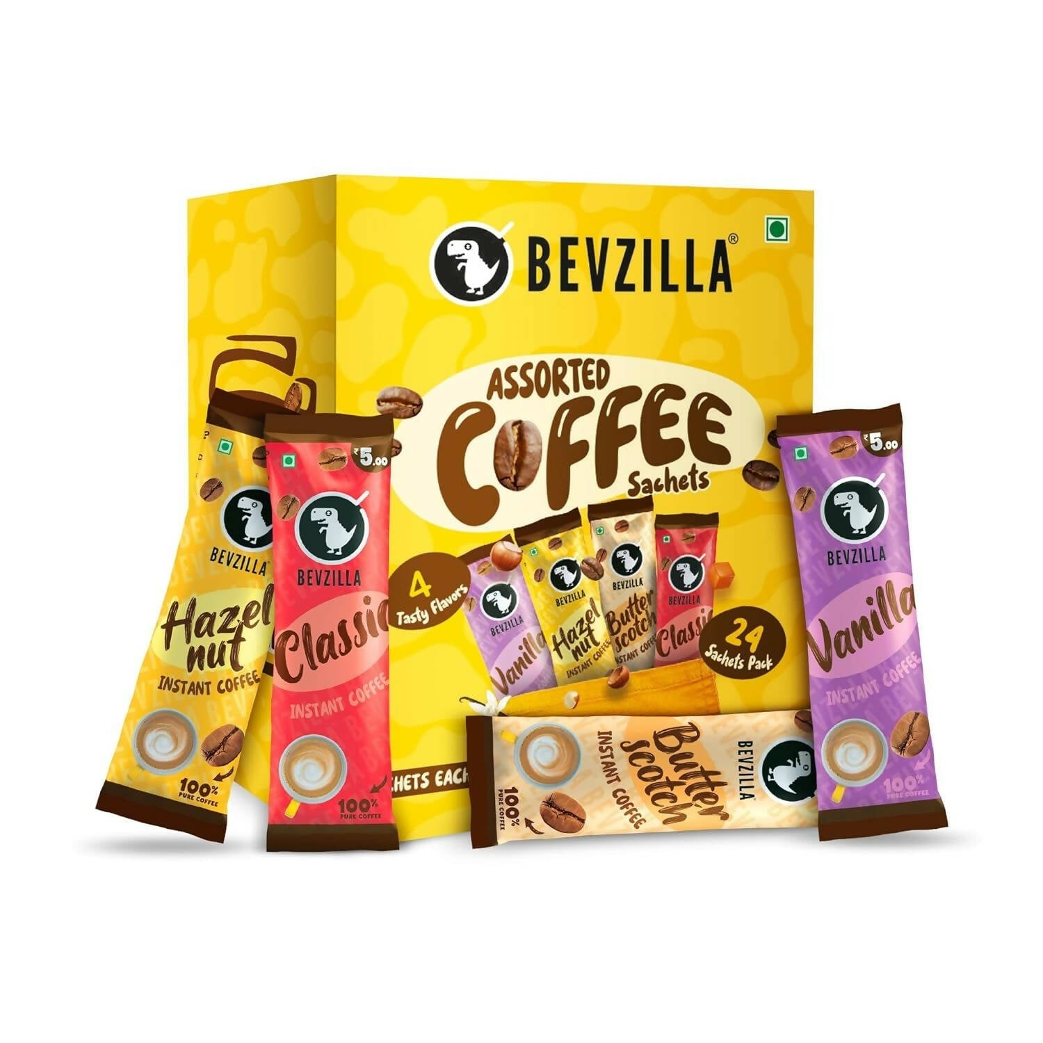 Bevzilla Instant Coffee Powder Sachets 100 % Arabica Coffee | Grocsy