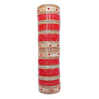 Tehzeeb Creations Bridal Bangle Set Wedding punjabi chuda, Designer chura, Red Acrylic Choora Set for Women | Grocsy