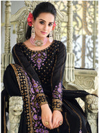 Myra Dark Blue Real Georgette Gharara Suit | Grocsy