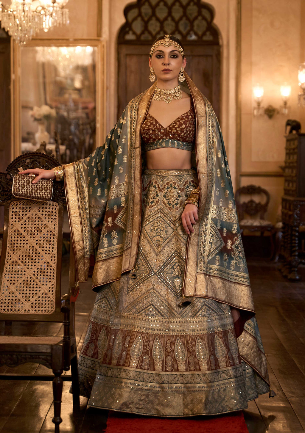 Monjolika Fashion Sequins Beige Colour Rajwadi Silk Readymade Lehenga Choli | Grocsy