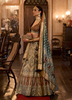 Monjolika Fashion Sequins Beige Colour Rajwadi Silk Readymade Lehenga Choli | Grocsy
