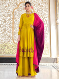 Myra Florenece Green and Rani Real Georgette Gharara Suit | Grocsy