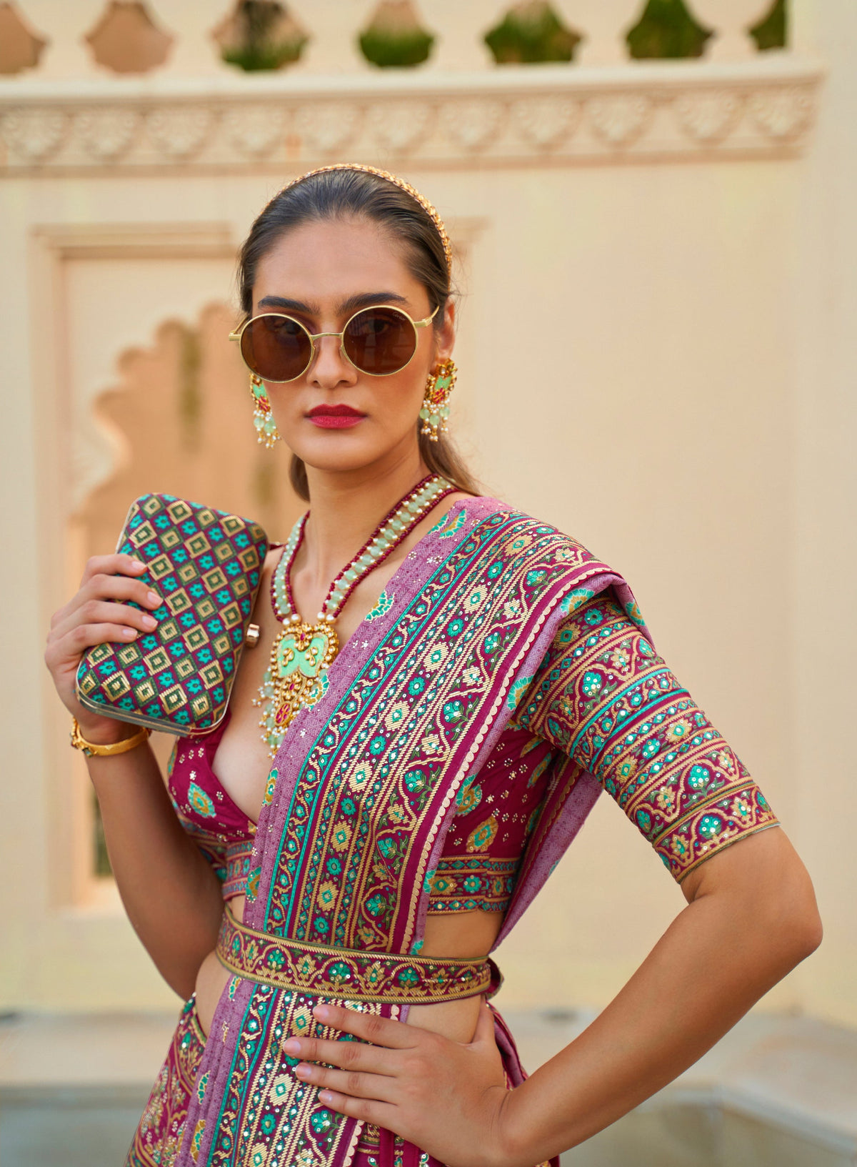 Monjolika Fashion Dark Pink Color Heavy Rajwadi Silk Designer Lehenga Choli | Grocsy