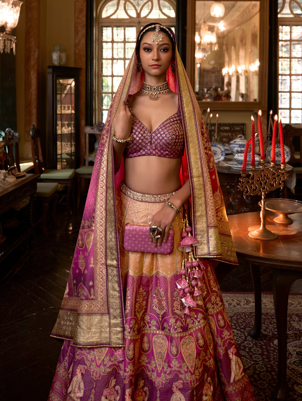 Monjolika Fashion Dark Pink Color Rajwadi Silk Designer Lehenga Choli | Grocsy