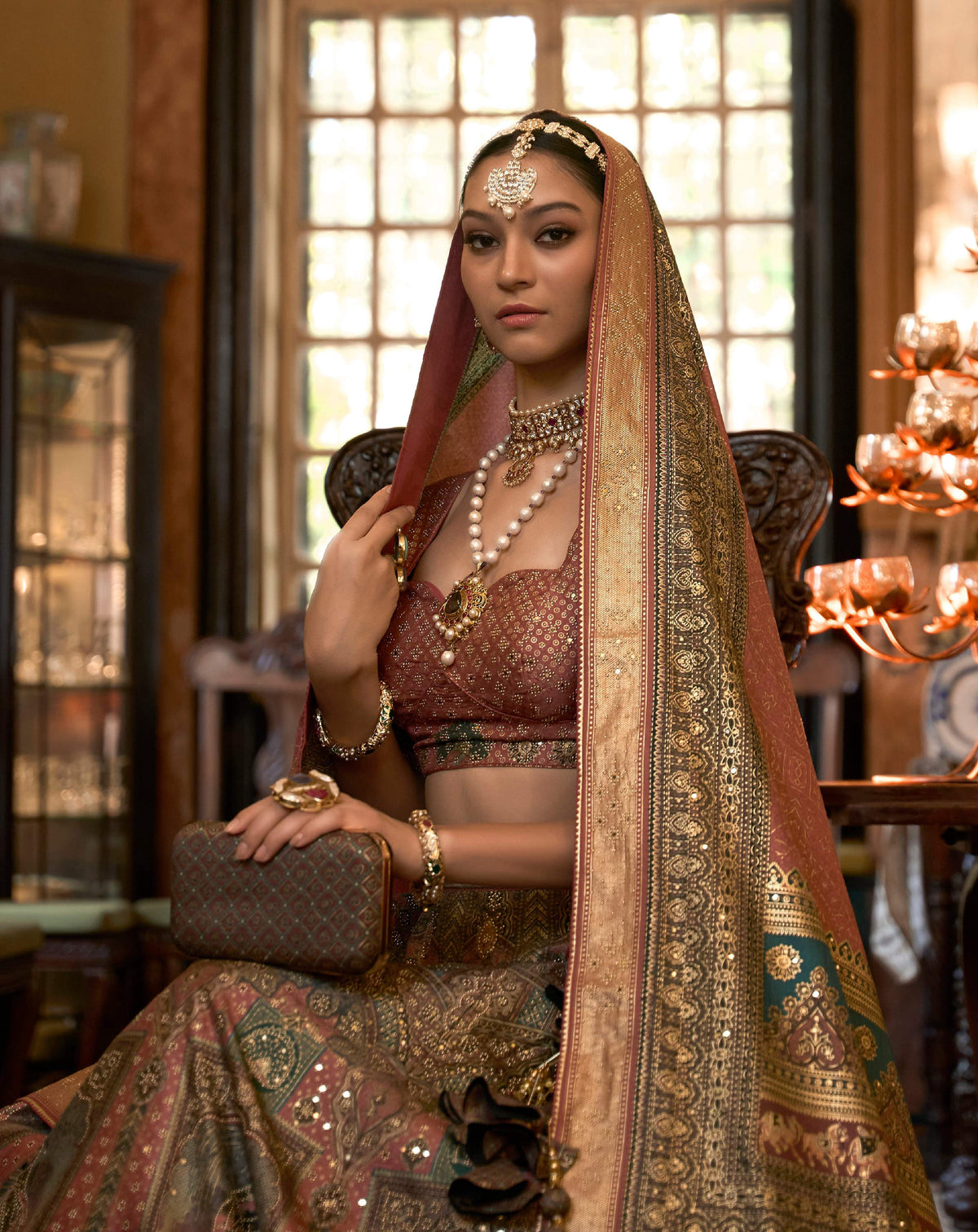 Monjolika Fashion Dark Beige Color Rajwadi Silk Designer Lehenga Choli | Grocsy