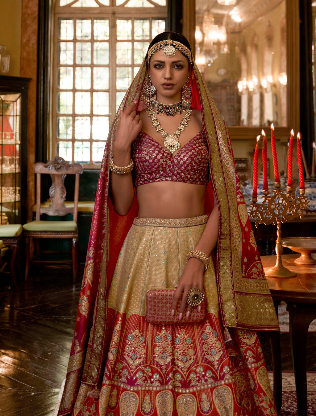 Monjolika Fashion Light Yellow Color Rajwadi Silk Designer Lehenga Choli | Grocsy