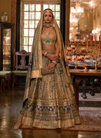 Monjolika Fashion Silver Color Rajwadi Silk Designer Lehenga Choli | Grocsy