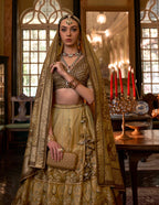 Monjolika Fashion Olive Color Rajwadi Silk Designer Lehenga Choli | Grocsy