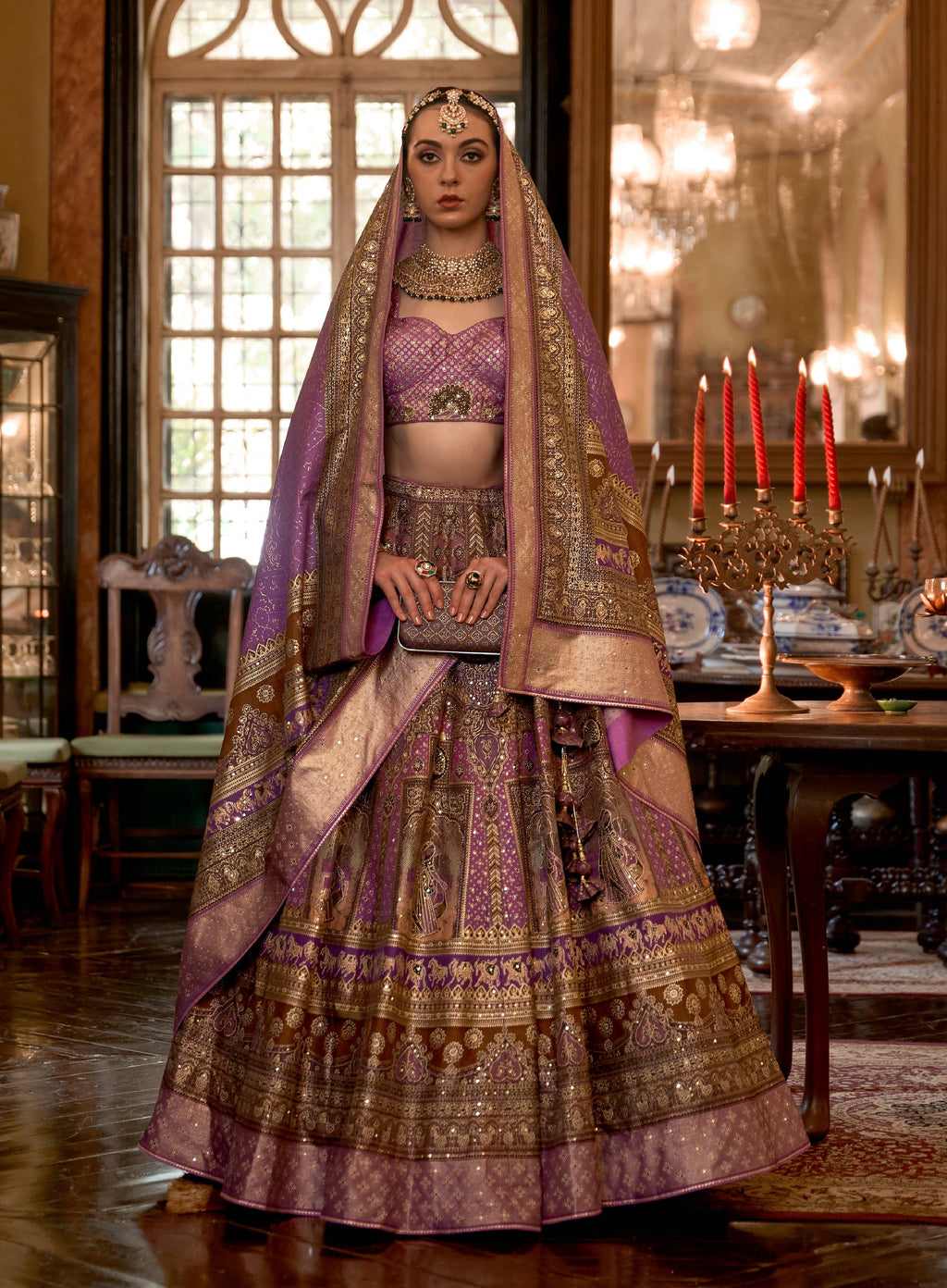 Monjolika Fashion Lilac Color Rajwadi Silk Designer Lehenga Choli | Grocsy