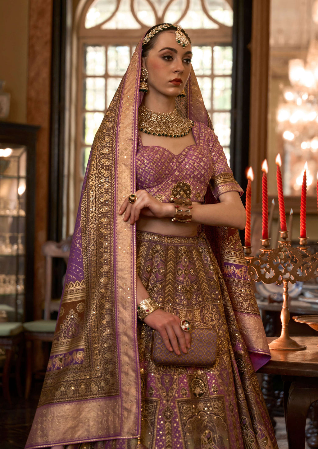 Monjolika Fashion Lilac Color Rajwadi Silk Designer Lehenga Choli | Grocsy