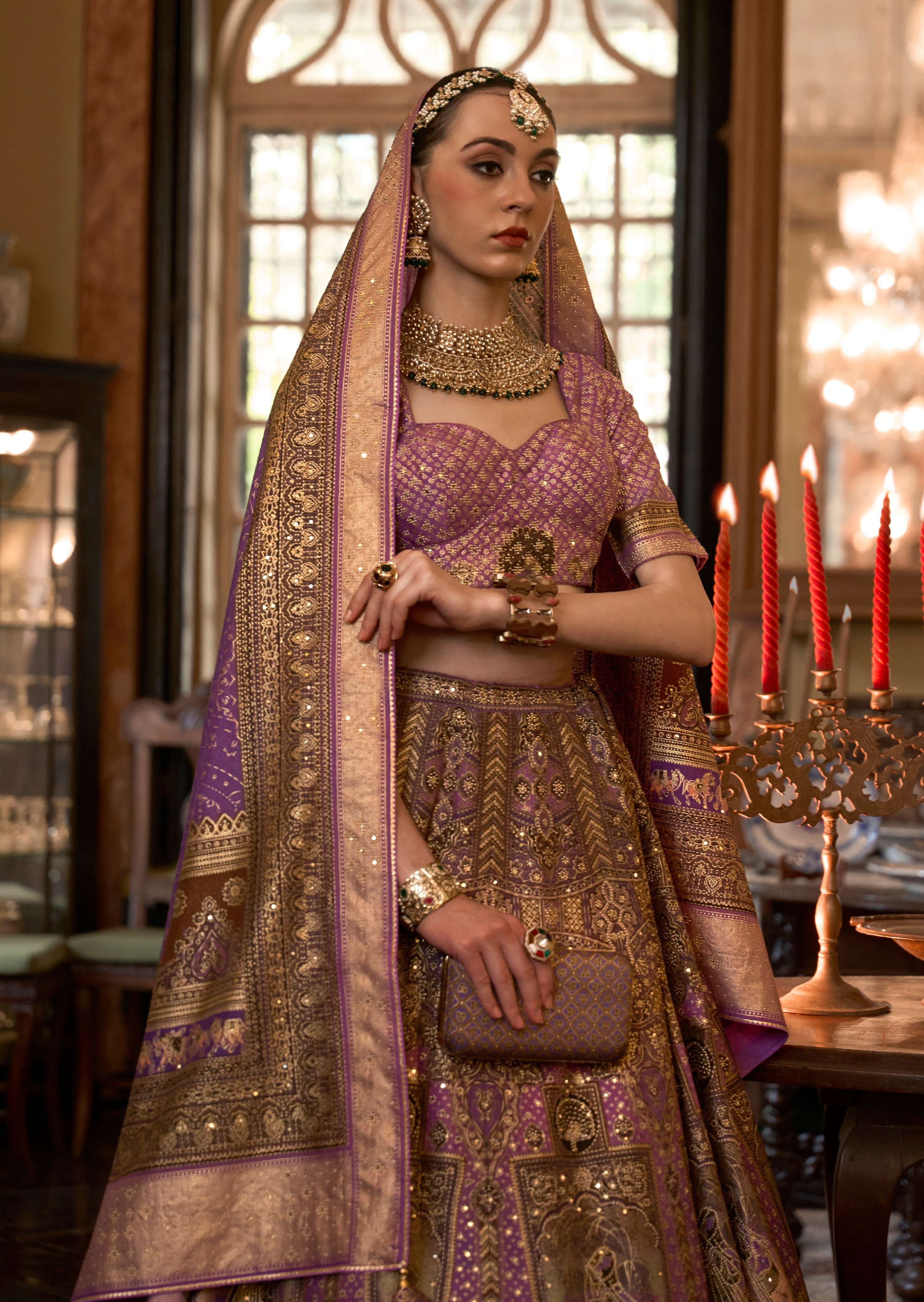 Monjolika Fashion Lilac Color Rajwadi Silk Designer Lehenga Choli | Grocsy