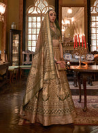 Monjolika Fashion Mustard Color Rajwadi Silk Designer Lehenga Choli | Grocsy