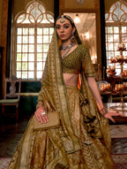 Monjolika Fashion Mustard Color Rajwadi Silk Designer Lehenga Choli | Grocsy