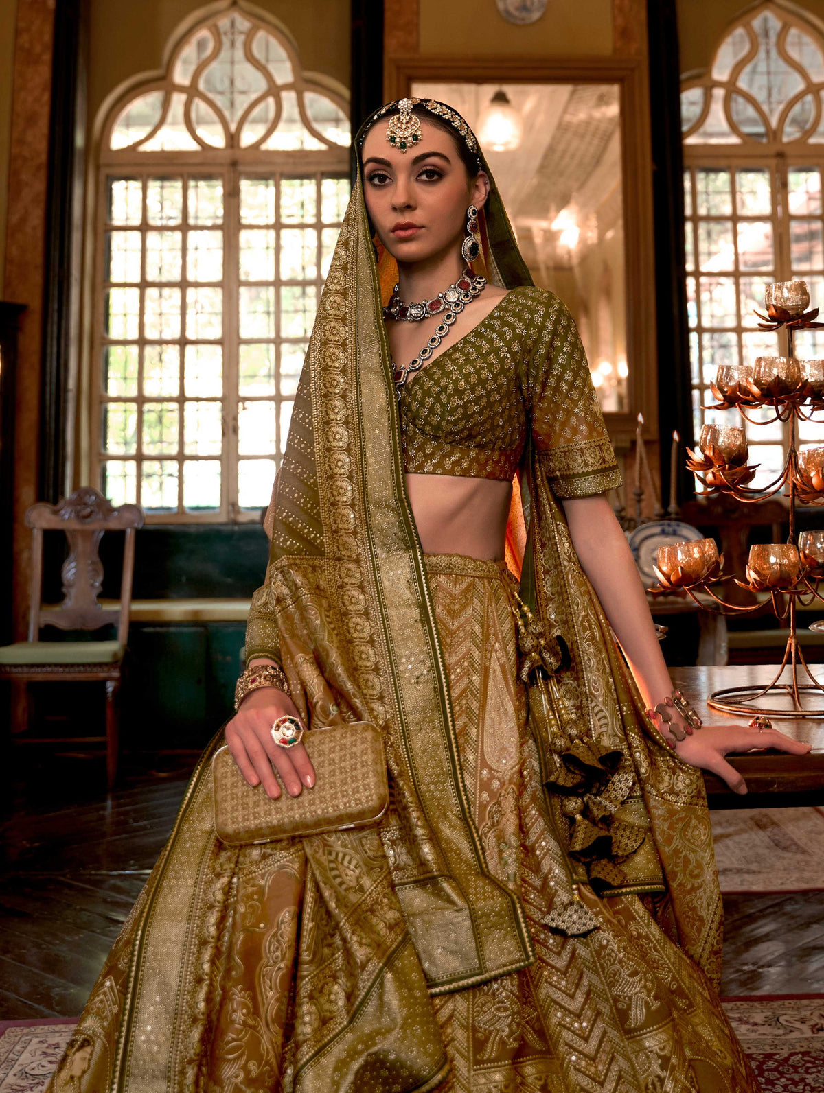 Monjolika Fashion Mustard Color Rajwadi Silk Designer Lehenga Choli | Grocsy