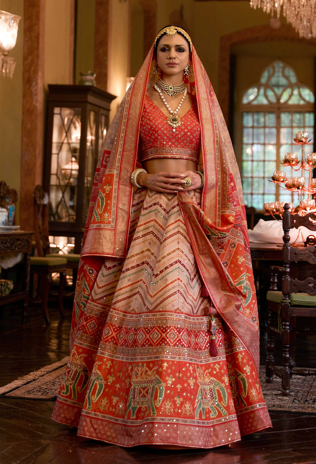 Monjolika Fashion Off White Color Rajwadi Silk Designer Lehenga Choli | Grocsy