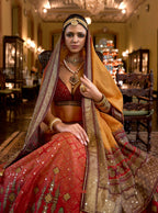 Monjolika Fashion Light Orange Color Rajwadi Silk Designer Lehenga Choli | Grocsy