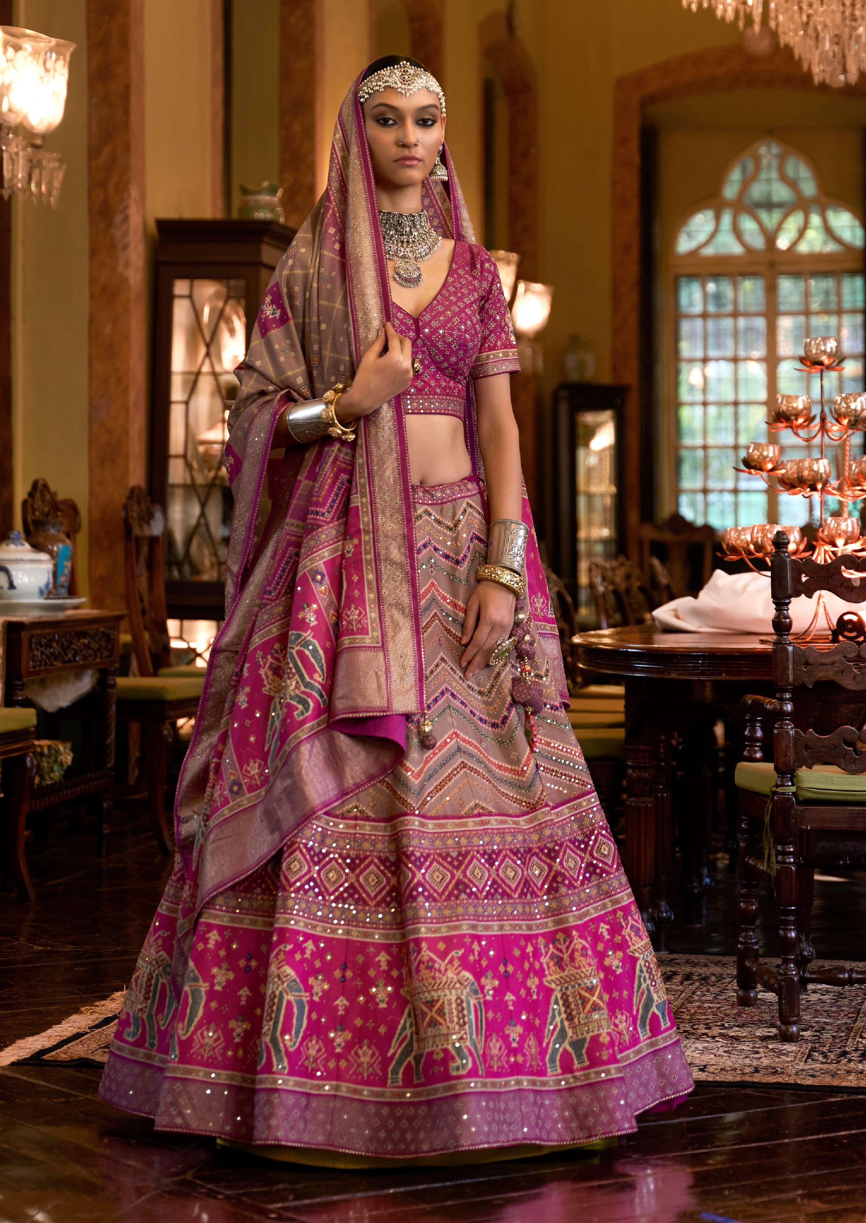 Monjolika Fashion Lilac Color Rajwadi Silk Designer Lehenga Choli | Grocsy