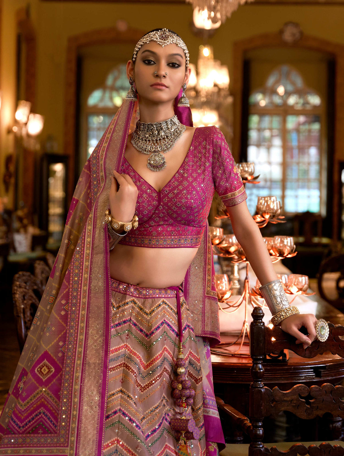 Monjolika Fashion Lilac Color Rajwadi Silk Designer Lehenga Choli | Grocsy