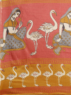 Saree Mall Brown & White Printed Saree | Grocsy