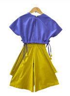 ArthLife Mustard Purple Butterfly Embroidered Co-Ord Set | Grocsy