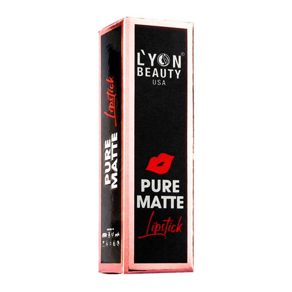 Lyon Beauty Pure Powder Matte Lipstick - 203 Hazelnut | Grocsy
