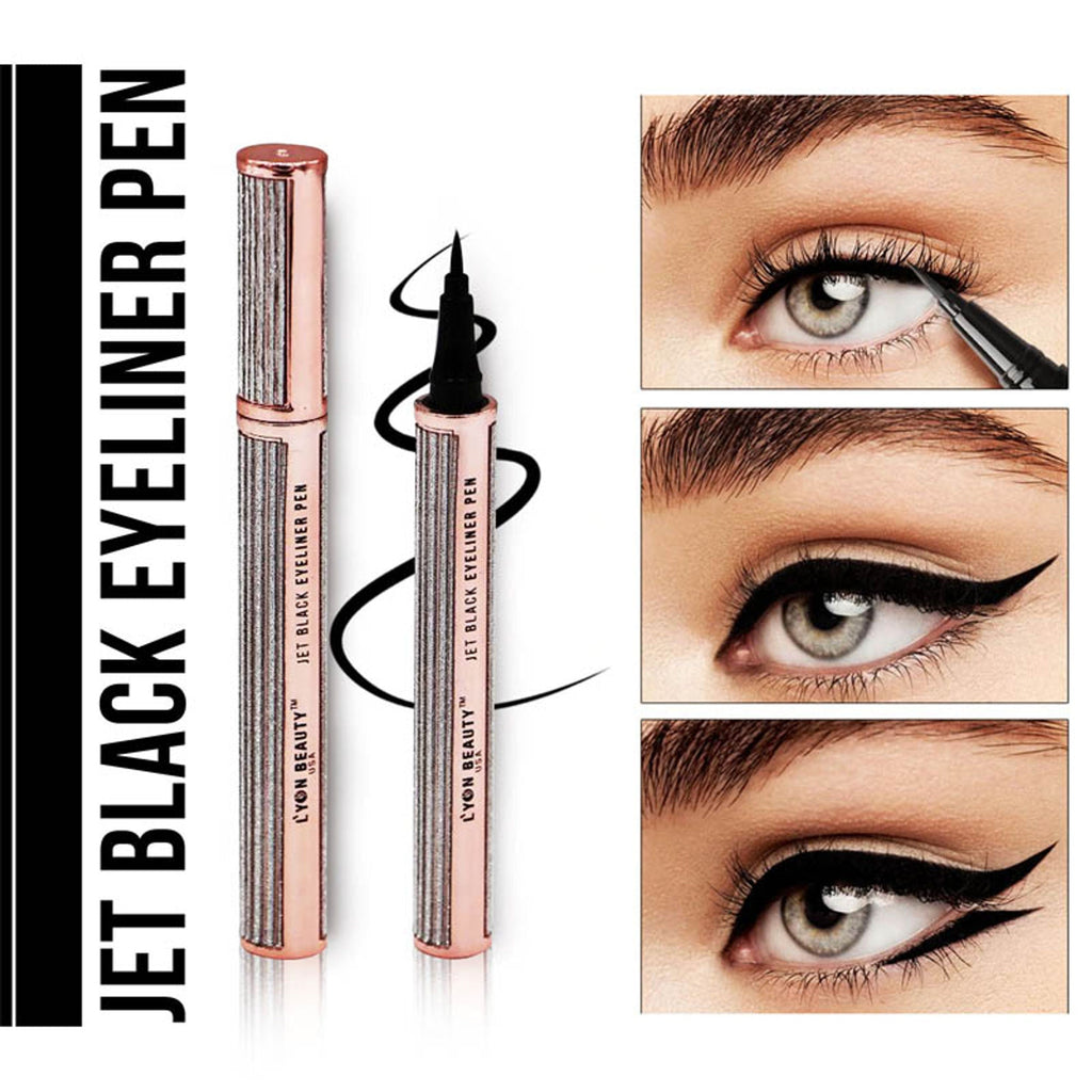 Lyon Beauty Jet Black Eyeliner Pen | Grocsy