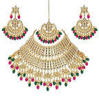Tehzeeb CreationsEthnic Gold Plating Padmavat Jewelry Kundan Necklace Set for Girls & Women | Grocsy