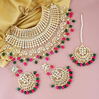 Tehzeeb CreationsEthnic Gold Plating Padmavat Jewelry Kundan Necklace Set for Girls & Women | Grocsy