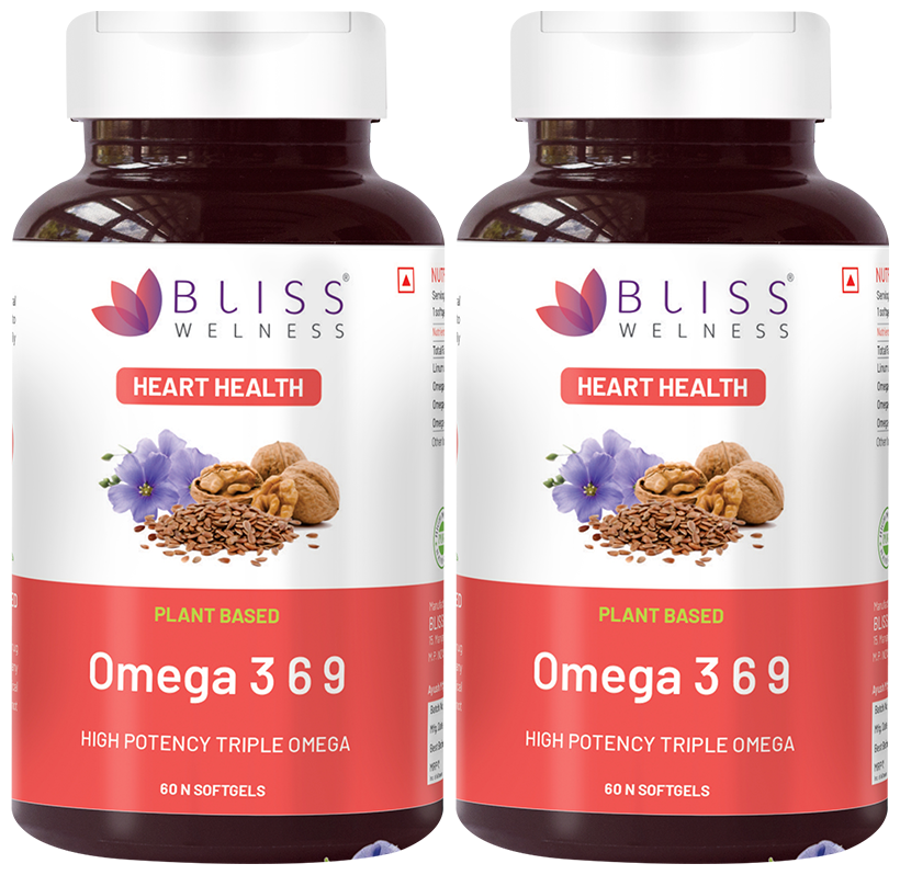 Bliss Welness Heart Health Omega 3 6 9 Softgel Capsule | Grocsy