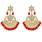 Tehzeeb Creations Ethnic Gold Plating Padmavat Jewelry Kundan Necklace Set for Girls & Women | Grocsy