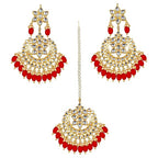 Tehzeeb Creations Ethnic Gold Plating Padmavat Jewelry Kundan Necklace Set for Girls & Women | Grocsy