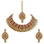 Tehzeeb CreationsStunning Stone Gold-Polished Necklace Set for Girls & Women | Grocsy