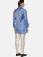 Sethukrishna Men Blue Printed Kurta with Pyjamas | Grocsy