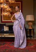 Monjolika Fashion Lavender Color Silk Weaving Work Traditonal Saree | Grocsy