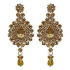 Tehzeeb Creations Bridal Dulhan Designer Gold-Polished Gold Color Pearl Stone Set 9 pcs. for Women & Girls | Grocsy