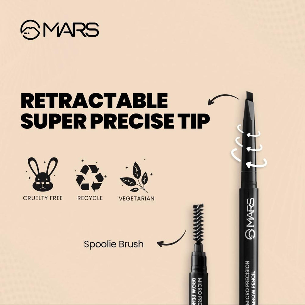 MARS Cosmetics Micro Precision Brow Pencil - Brown | Grocsy