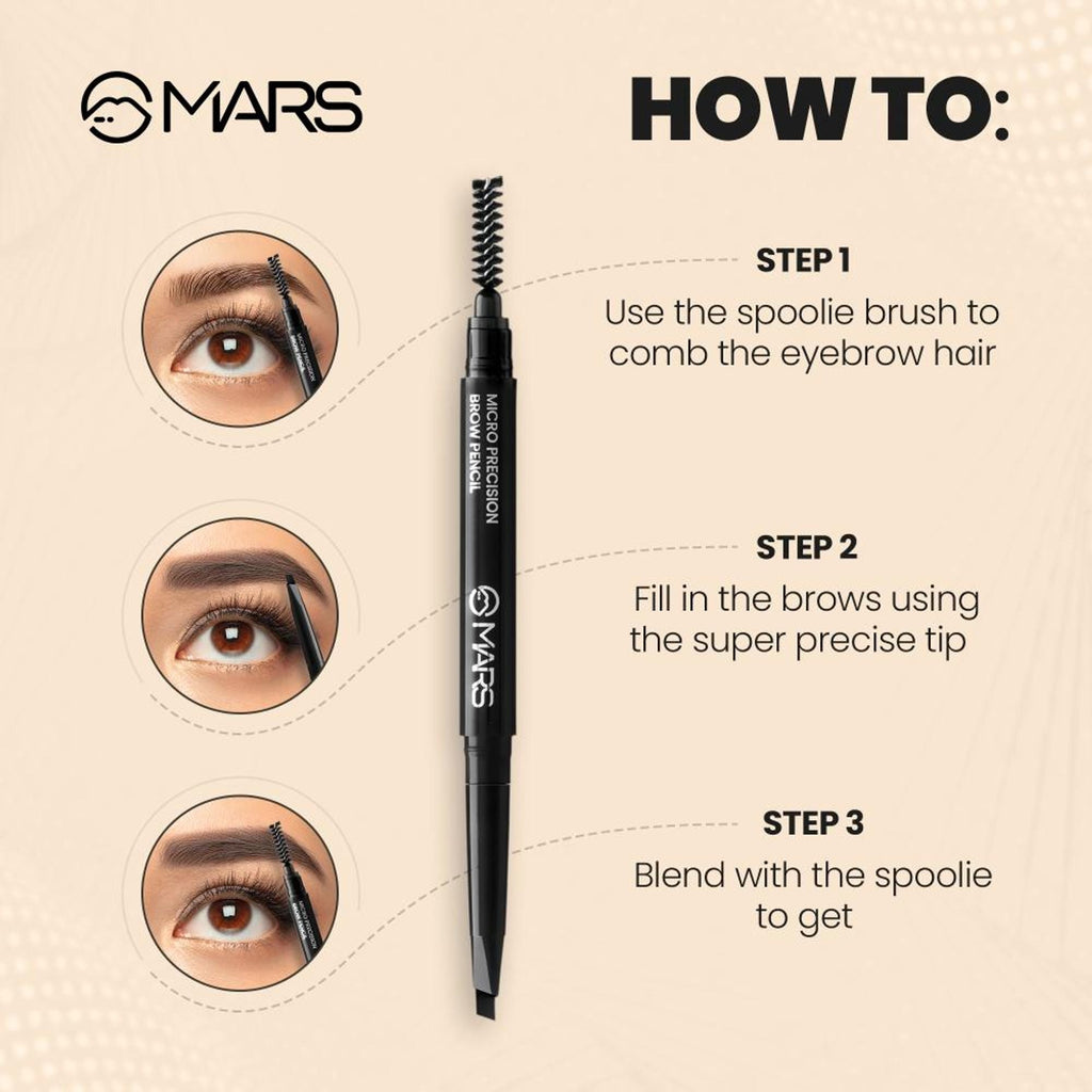 MARS Cosmetics Micro Precision Brow Pencil - Brown | Grocsy