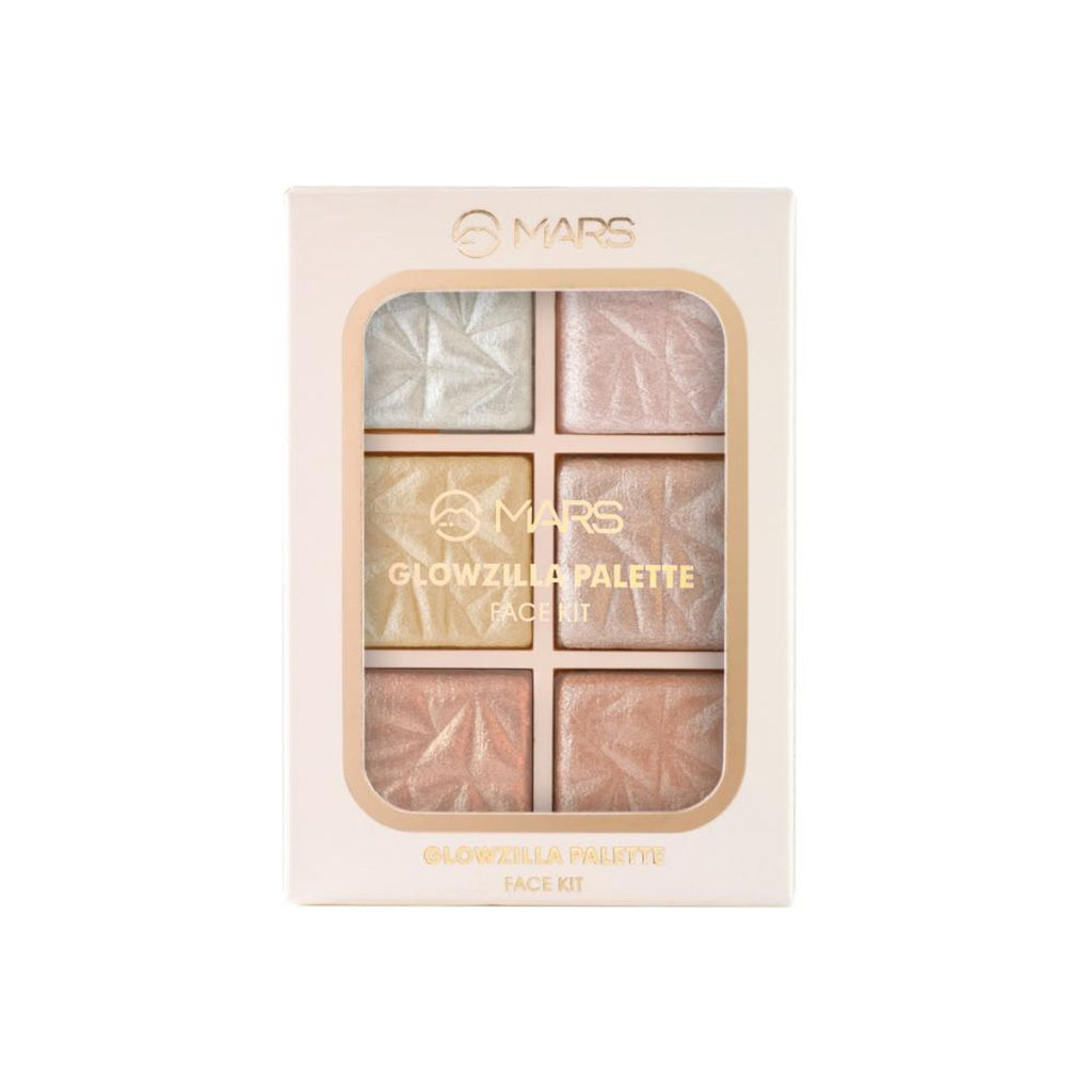 MARS Cosmetics Glowzilla 6 Shade Face Highlighter Palette - 01 | Grocsy
