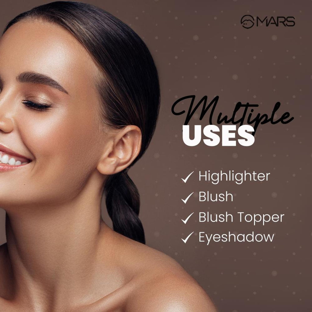 MARS Cosmetics Glowzilla 6 Shade Face Highlighter Palette - 01 | Grocsy