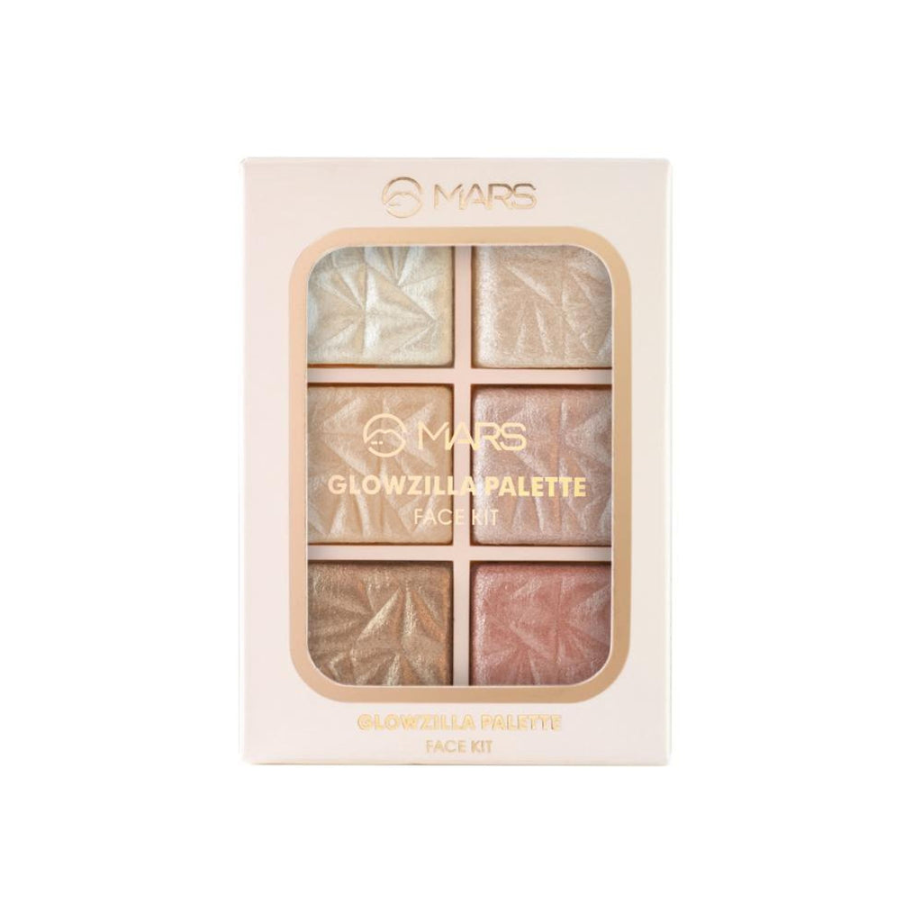 MARS Cosmetics Glowzilla 6 Shade Face Highlighter Palette - 02 | Grocsy