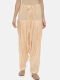 Souchii Beige Solid Regular-Fit High-Rise Patiala | Grocsy
