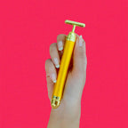 Natural Vibes 24k Gold Vibrating Face Roller & Sculptor with Free Gold Beauty Elixir Oil | Grocsy