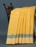 Dual Shades of Yellow With Contrast Blouse Pure Mangalgiri Cotton By Gayathri Reddy Designer Studio | Grocsy