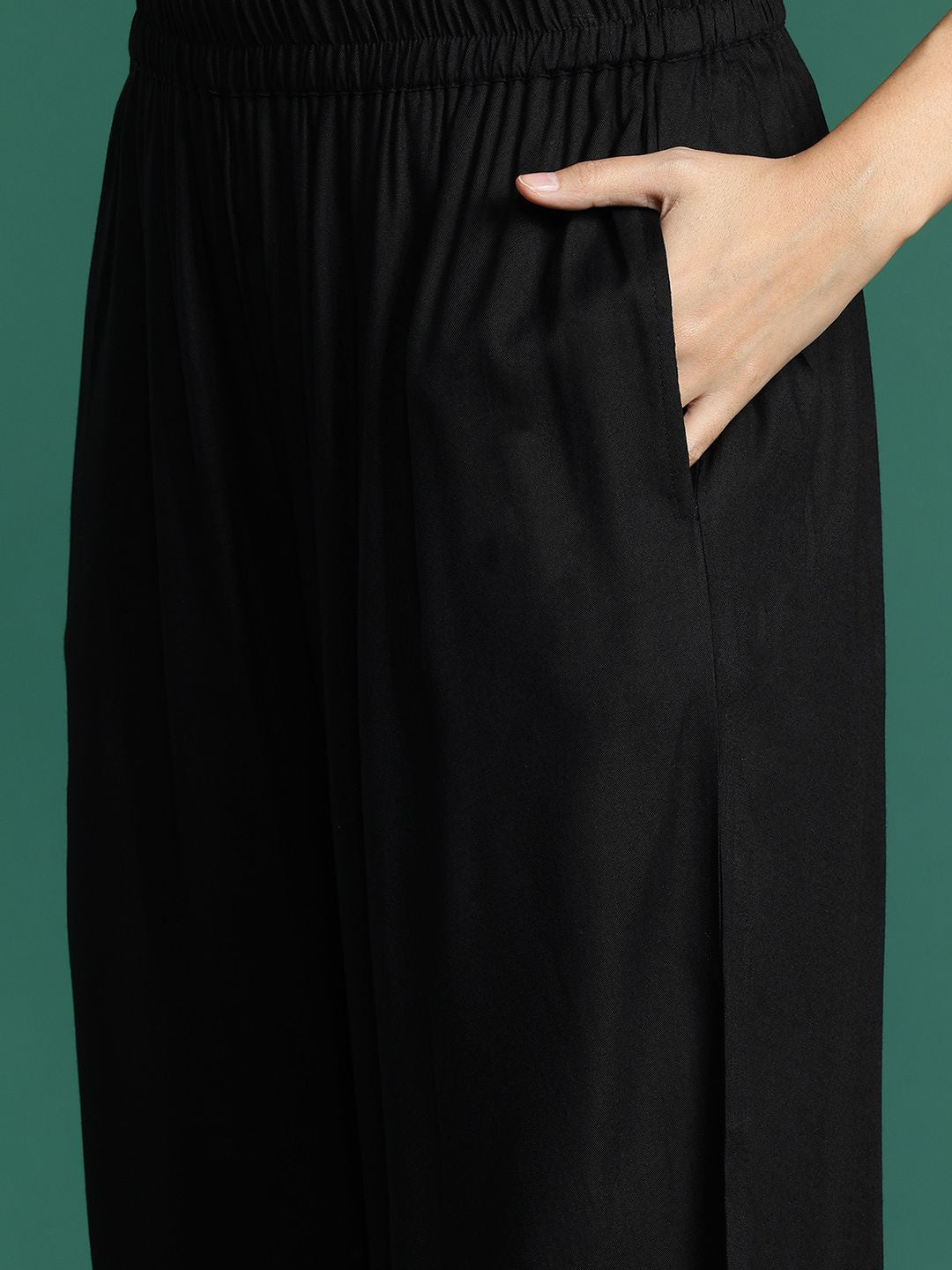 Sangria Embroidered Tassel Detail Kurta with Salwar | Grocsy