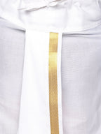 Sethukrishna Boys Gold-Toned Kurta with Dhoti Pants | Grocsy