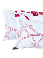 Story@home White & Pink Floral King Bedsheet with 2 Pillow Covers | Grocsy