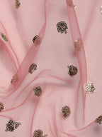 kasee Floral Embroidered Sequinned Net Saree | Grocsy