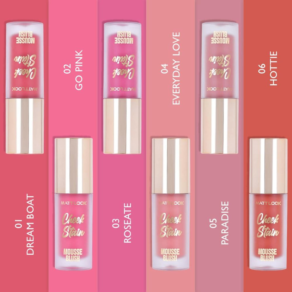 Matt Look Cheek Stain Mousse Blushs - 01 Dream Boat | Grocsy